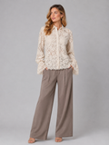 Kanten Blouse Lang - Créme