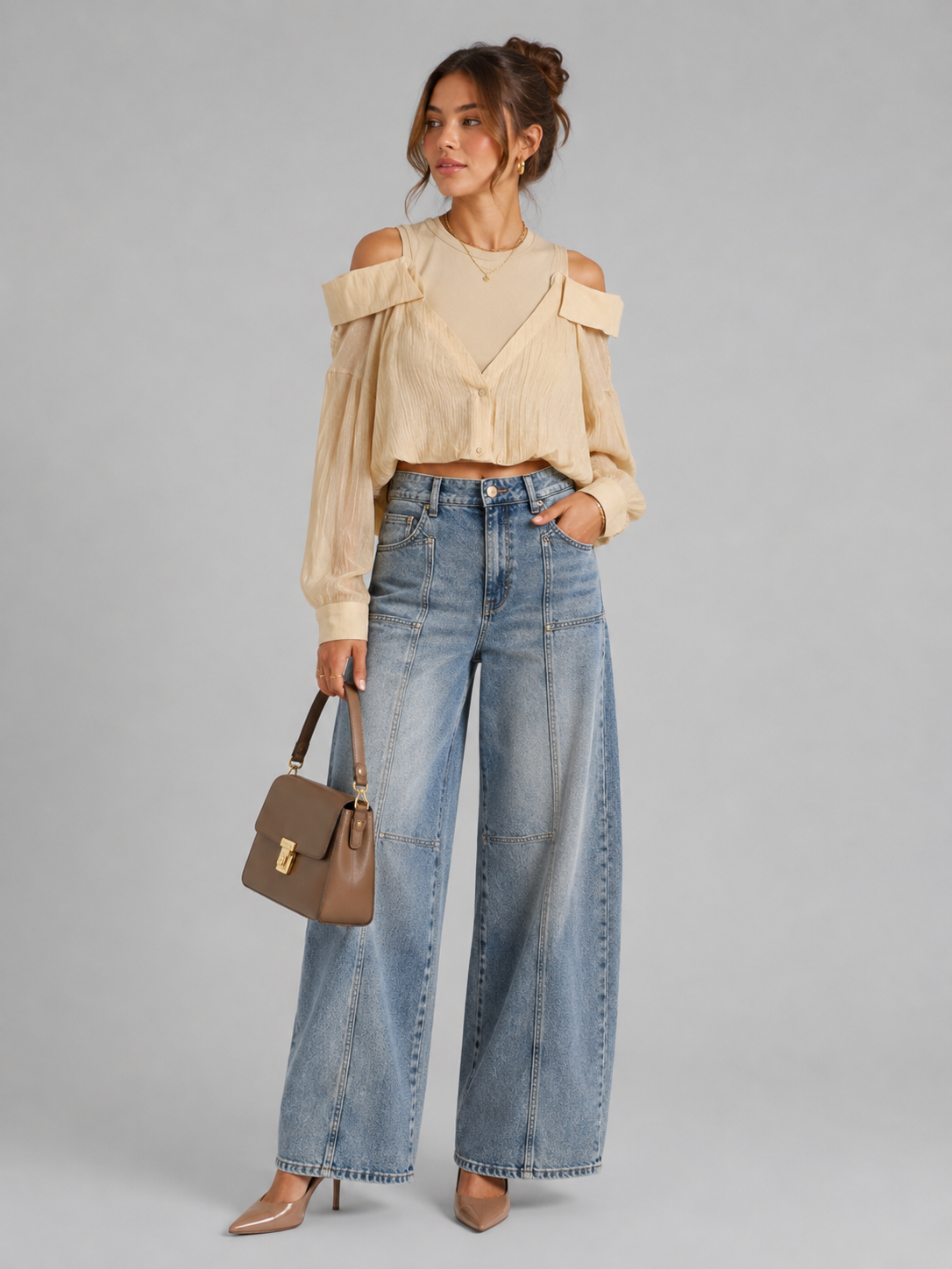 Elli white Créme Blouse