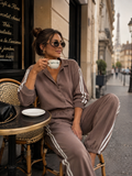 Luxe casual 2 delige Set taupe
