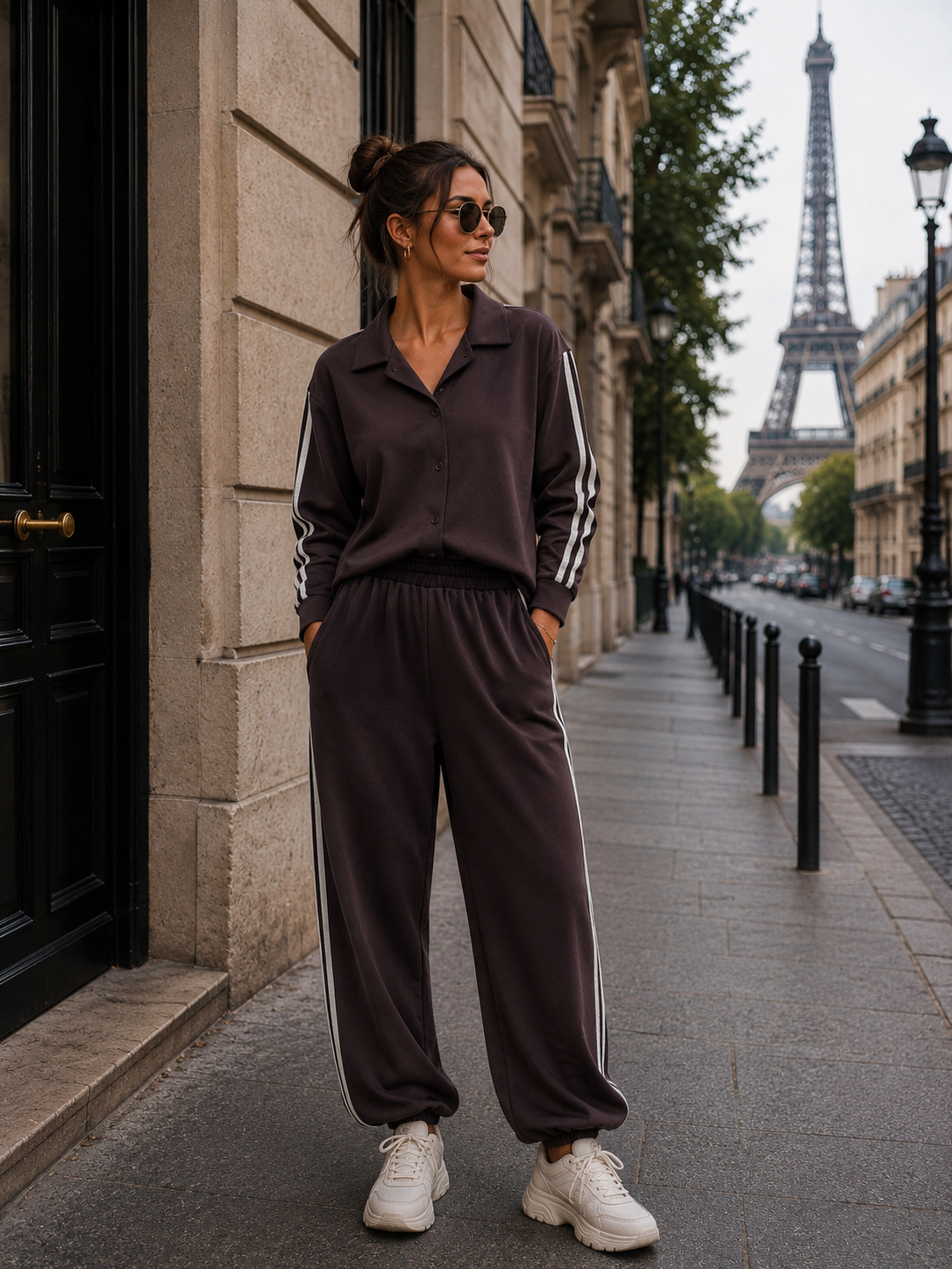 Luxe Casual 2 delige set Donkerbruin