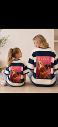 Kids T-shirt Blauw/Wit gestreept met Backprint — 10