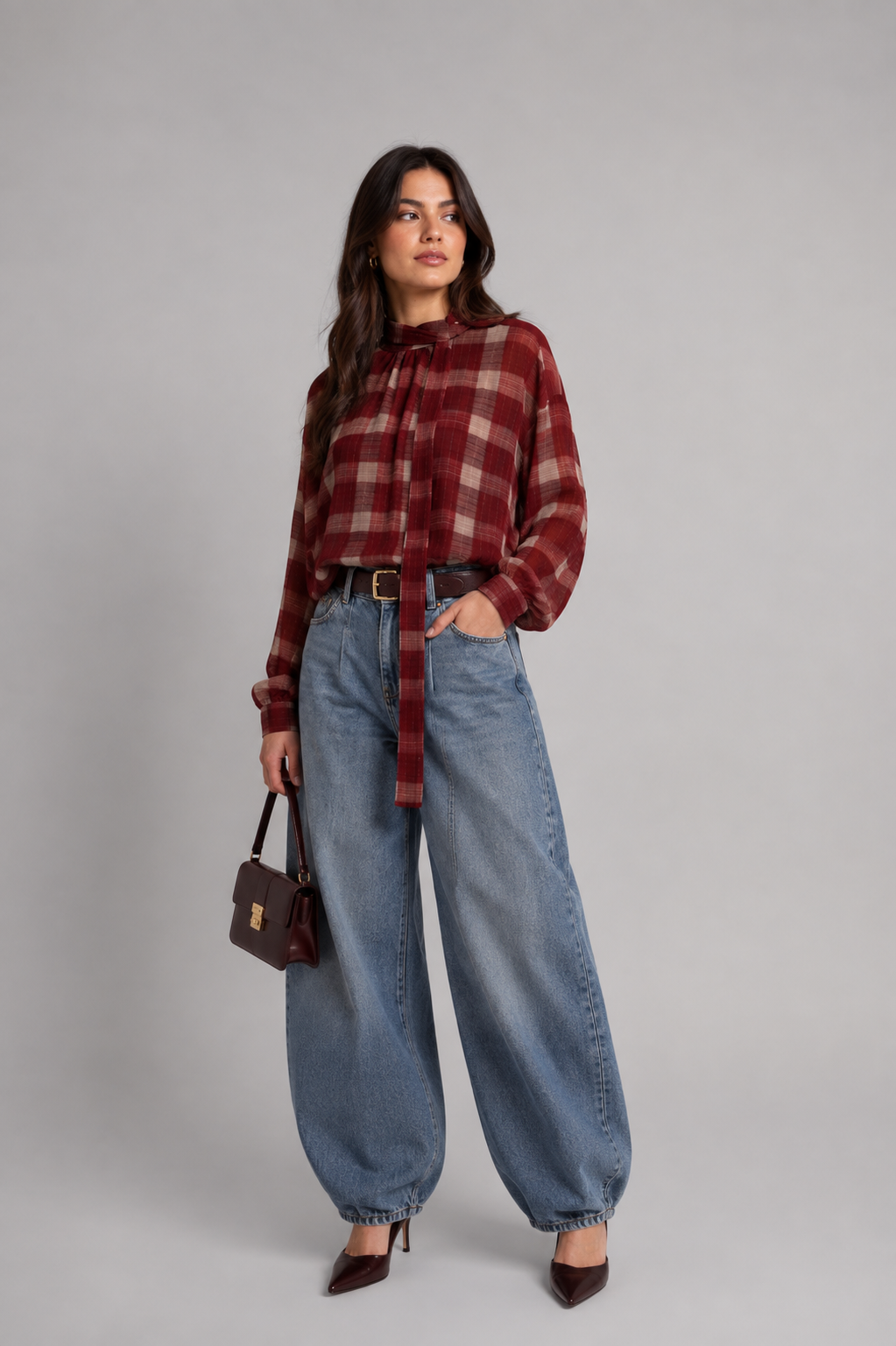 Elli white blouse Rood-Glitter
