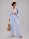 26212 cropped blazer blauw