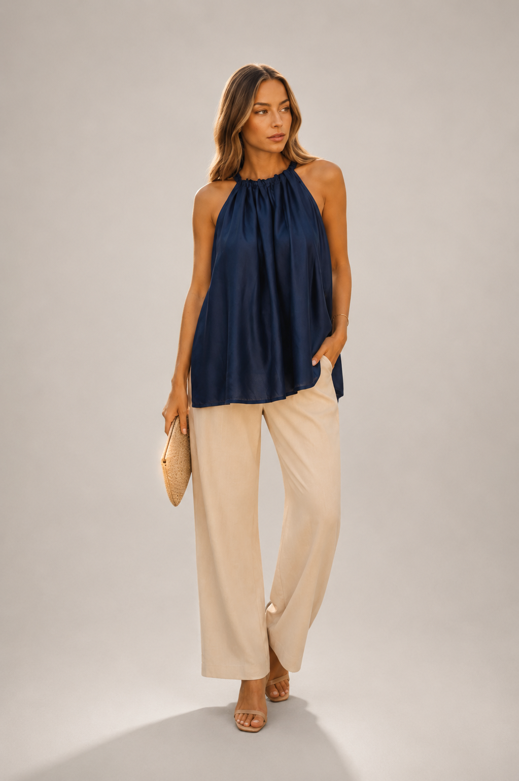 Top Mila - Donkerblauw