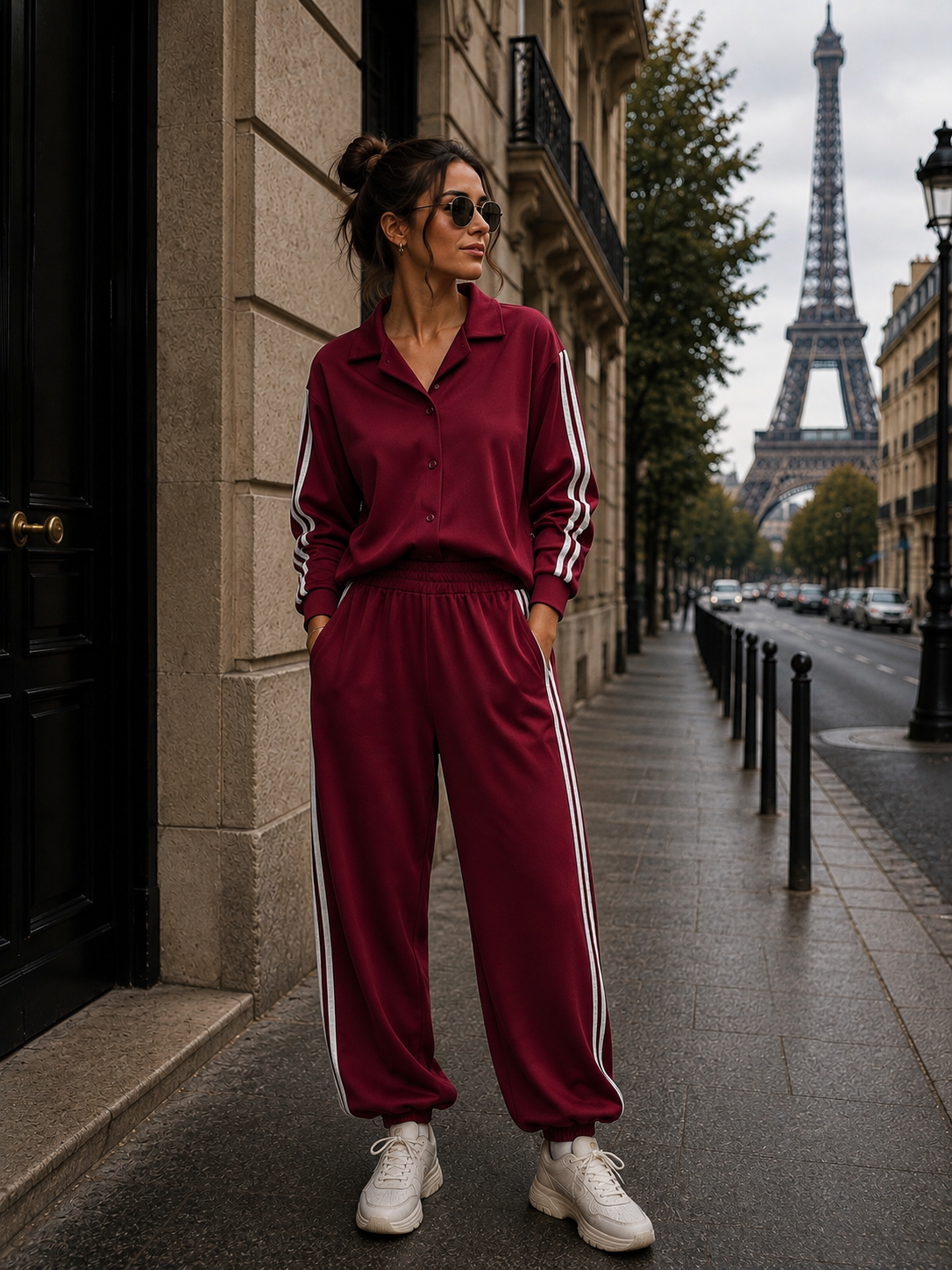 Luxe Casual 2 delige set Bordeaux