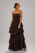 Maxi Jurk Donkerbruin - One-size