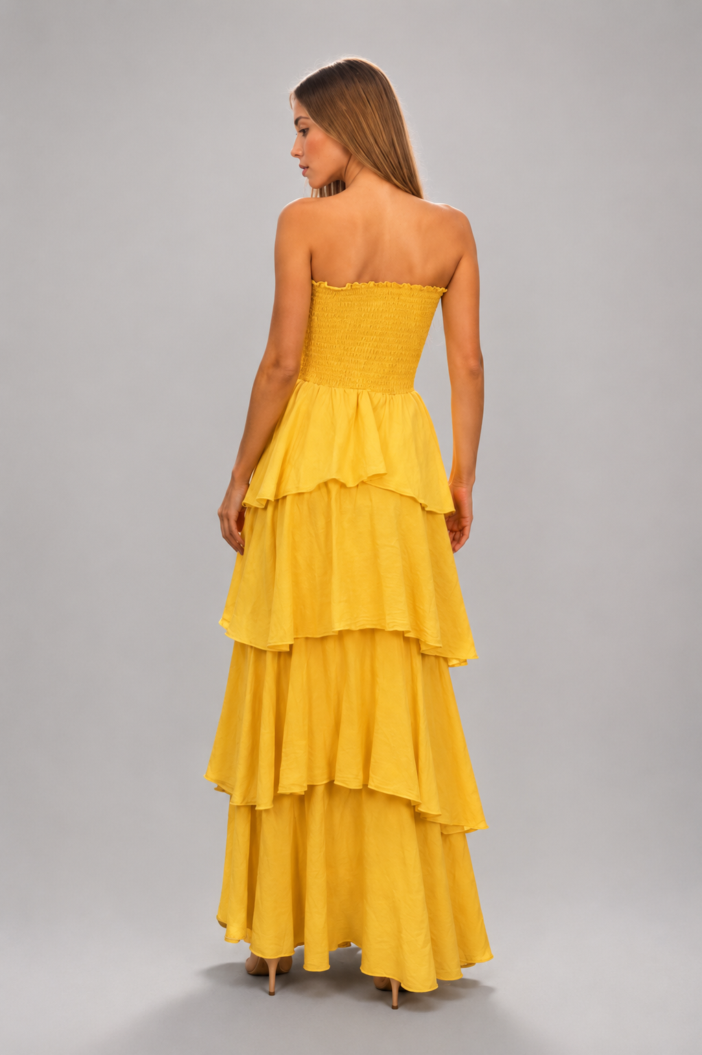 Maxi jurk Geel - one-size