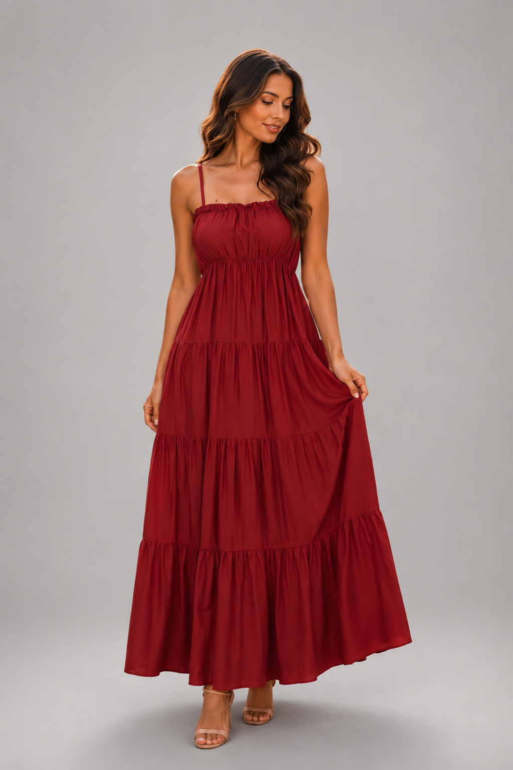 Maxi Jurk Emma - Bordeaux