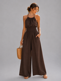 Elegante jumpsuit - Donkerbruin